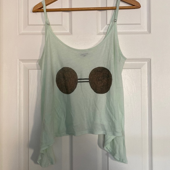 WILDFOX Swim Cover Up Tank - Coconuts/Teal - Picture 2 of 3
